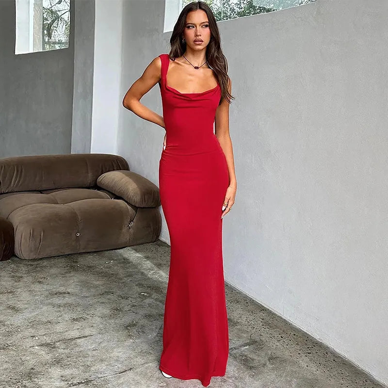 Backless Bow Sheath Dress