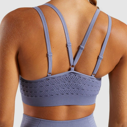 Seamless Shock-Absorbing Sports Bra