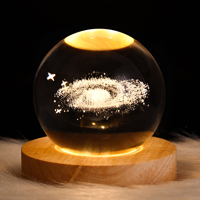 LED Galaxy Crystal Ball Night Light