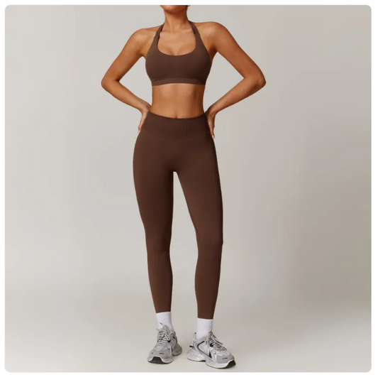Seamless Backless Yoga Set