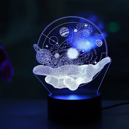 Seven-Color Acrylic USB Night Light