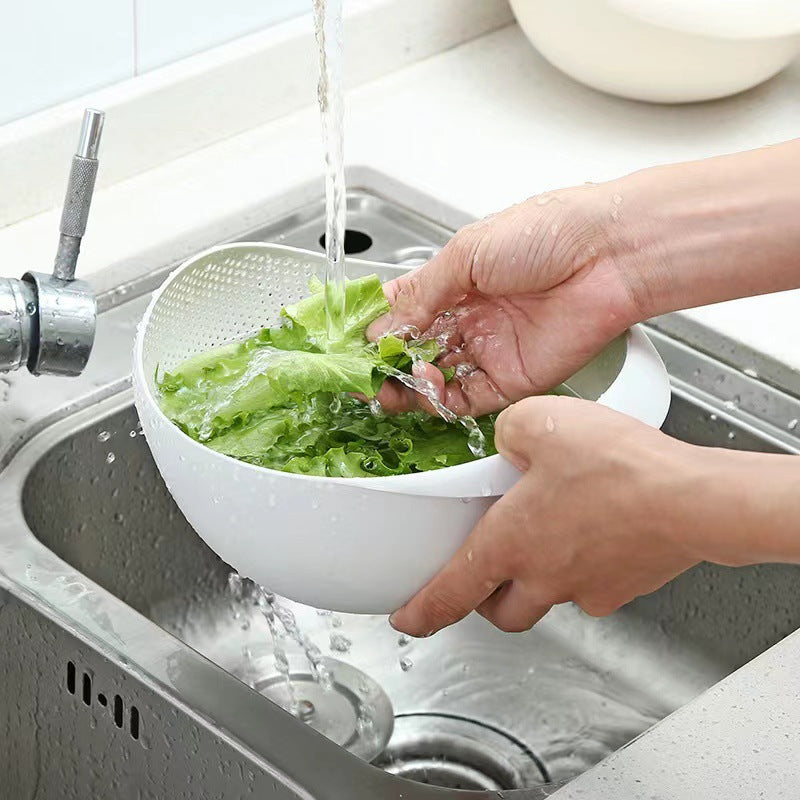 Thick Kitchen Rice Washing Strainer Bowl
