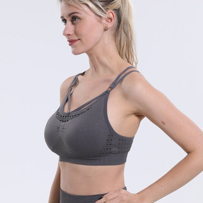Seamless Shock-Absorbing Sports Bra