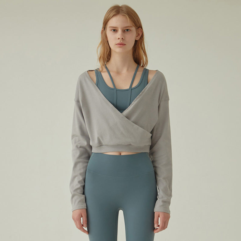 Long-Sleeve Yoga Fitness Sweater Top