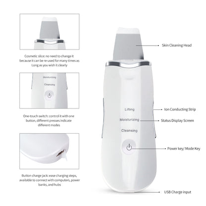 Rechargeable Ultrasonic Skin Scrubber