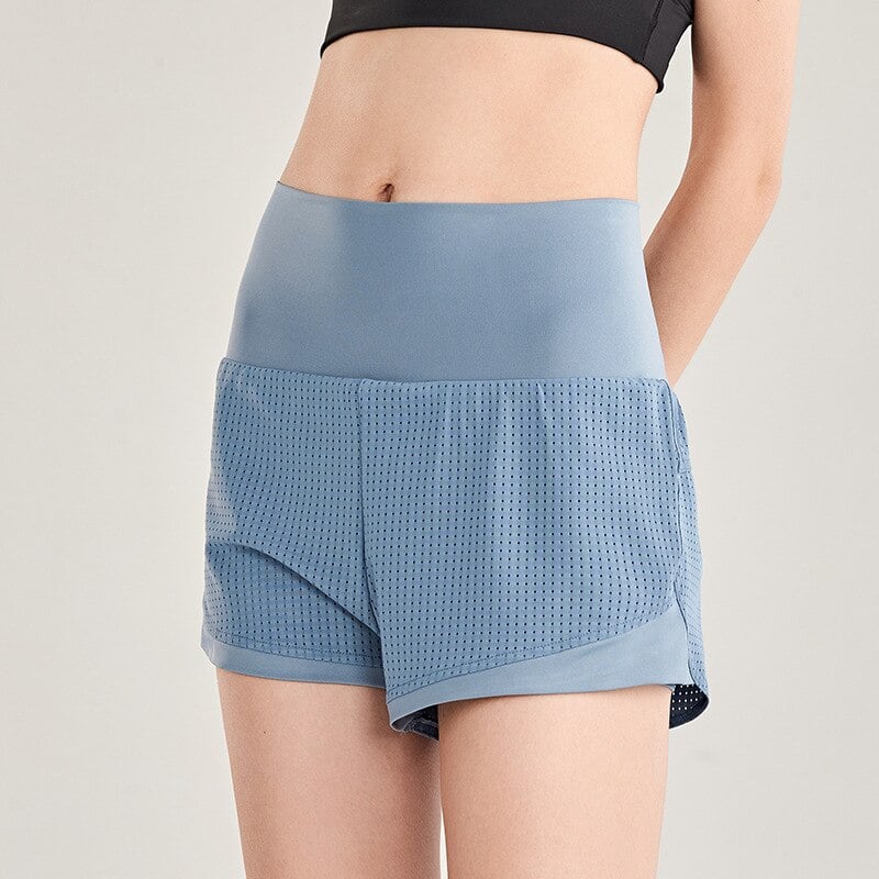 Fake Two-Layer Sports Shorts