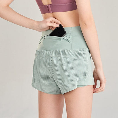 Fake Two-Layer Sports Shorts