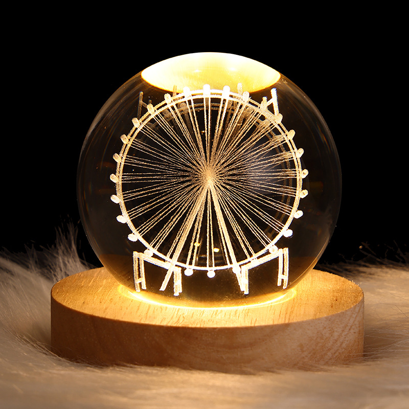 LED Galaxy Crystal Ball Night Light