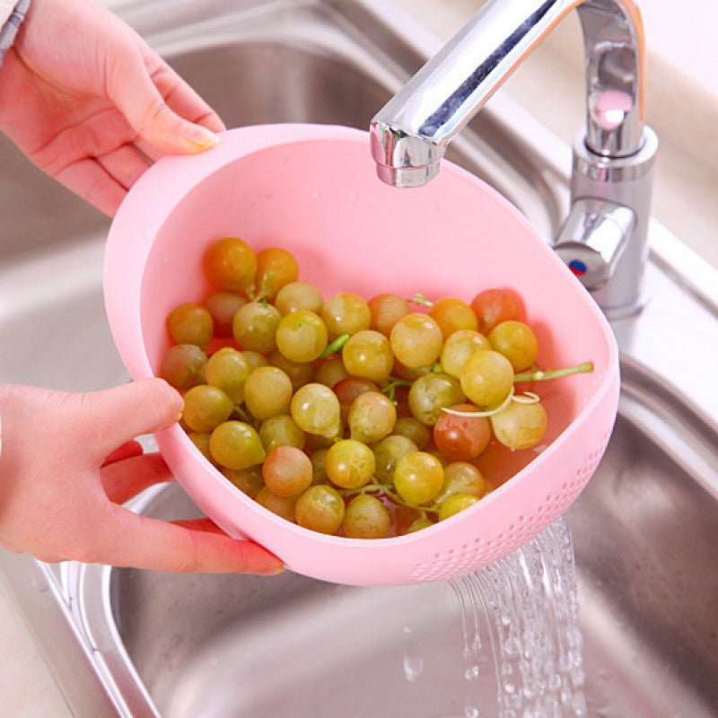 Thick Kitchen Rice Washing Strainer Bowl