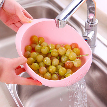 Thick Kitchen Rice Washing Strainer Bowl