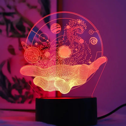 Seven-Color Acrylic USB Night Light