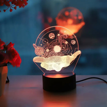 Seven-Color Acrylic USB Night Light