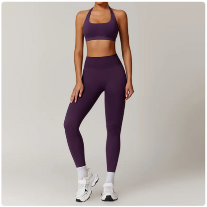 Seamless Backless Yoga Set