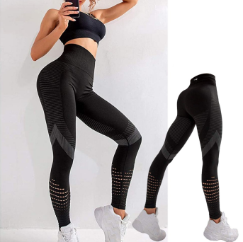Seamless Hollow-Out Yoga Leggings